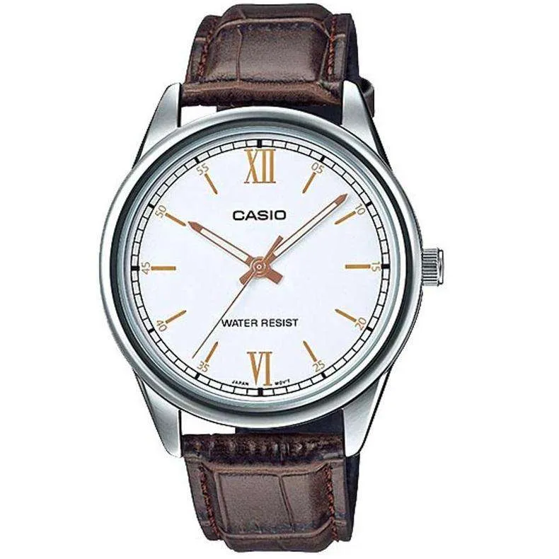 Casio MTP-V005L-7B3UDF Brown Leather Watch for Men