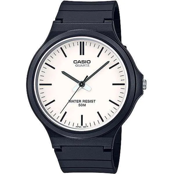 Casio MW-240-7EVDF Black Resin Strap Watch for Men