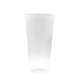 CCF 22/24OZ(D90MM) Premium PP Injection Plastic "U" Style Cup - Clear 500 Pieces/Case