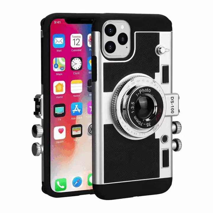 Chokore 3D Camera Crossbody Cover (Black) for iPhone