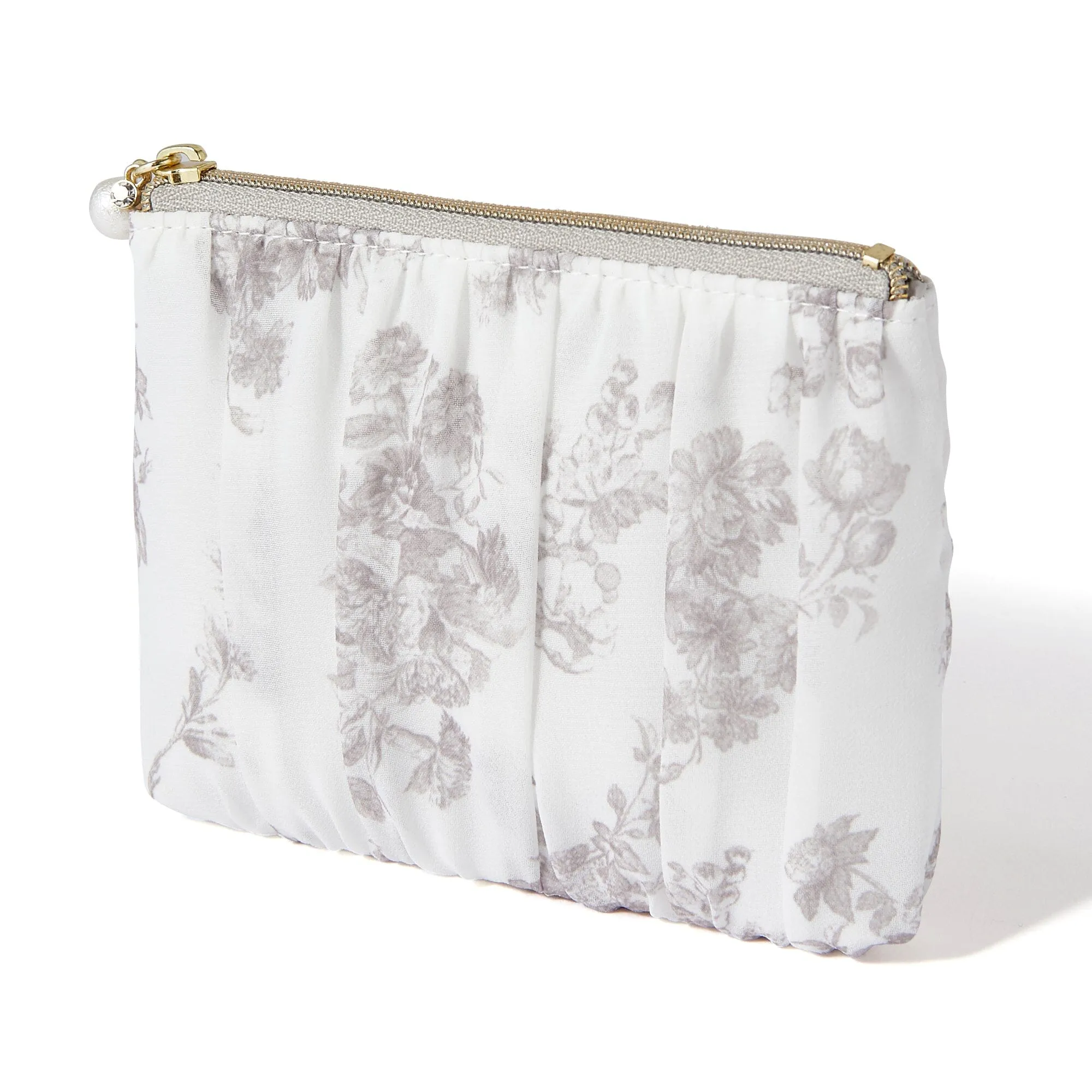 Classic Flower Tissue Pouch Beige