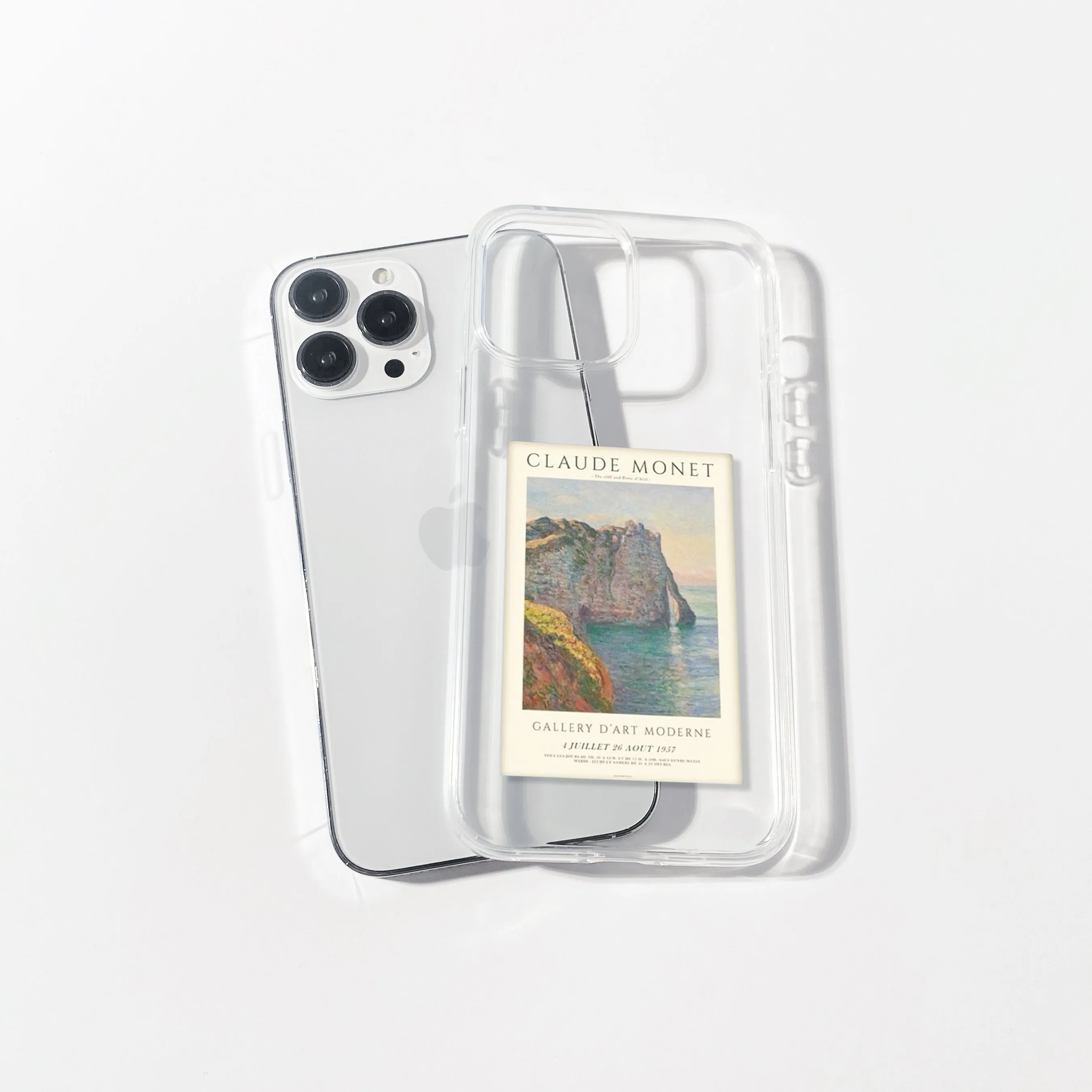 Claude Monet Gallery Aesthetic Polaroid Silicone Clear Case