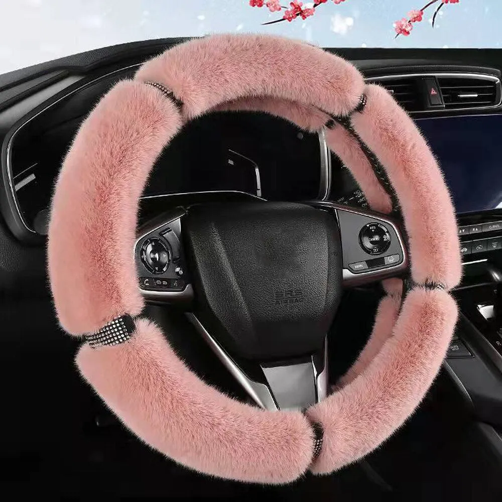 Cozy Car Plush Wheel Cover