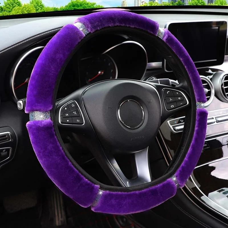 Cozy Car Plush Wheel Cover