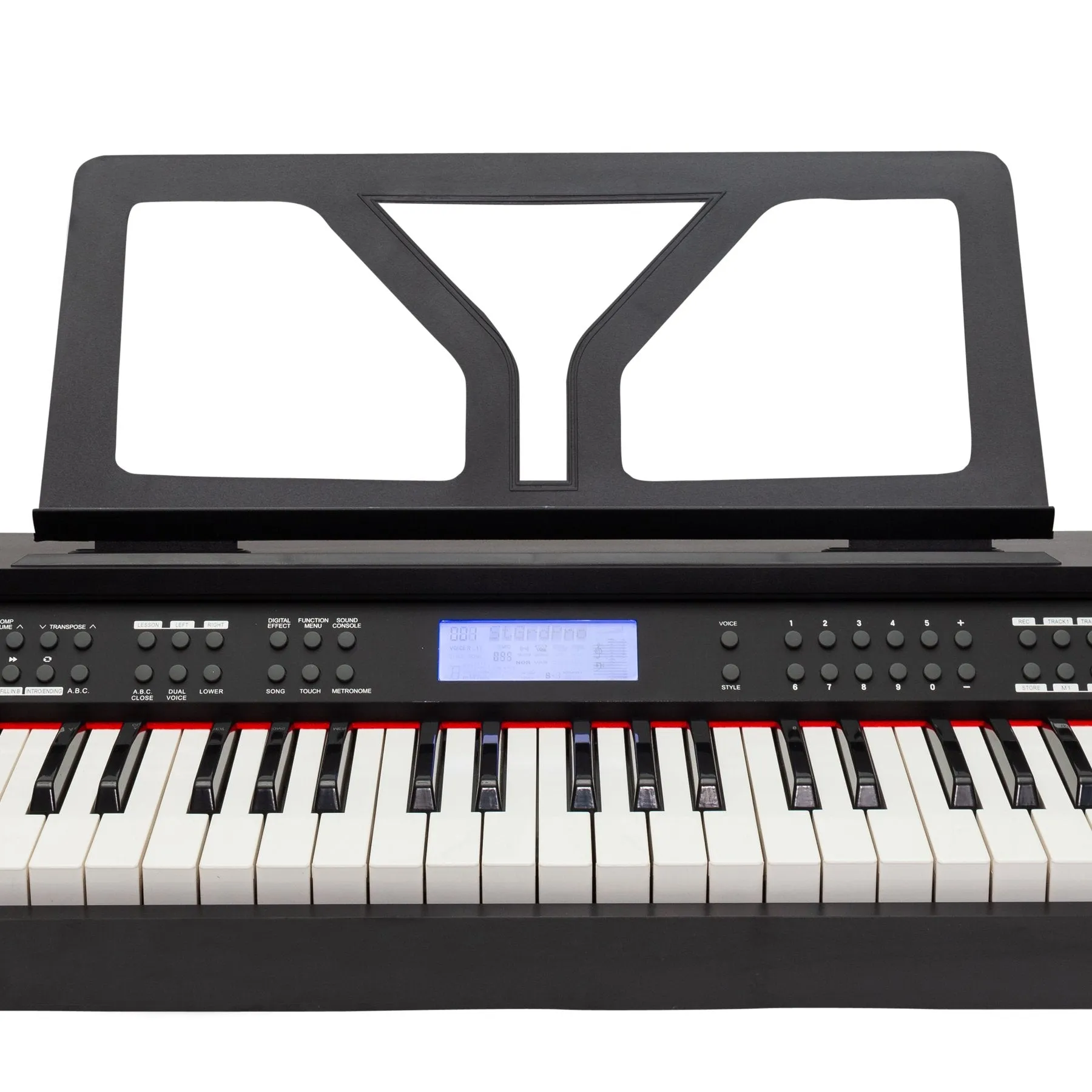 Crown CK-28 Touch Sensitive Multi-Function 61-Key Electronic Portable Keyboard with USB (Black)