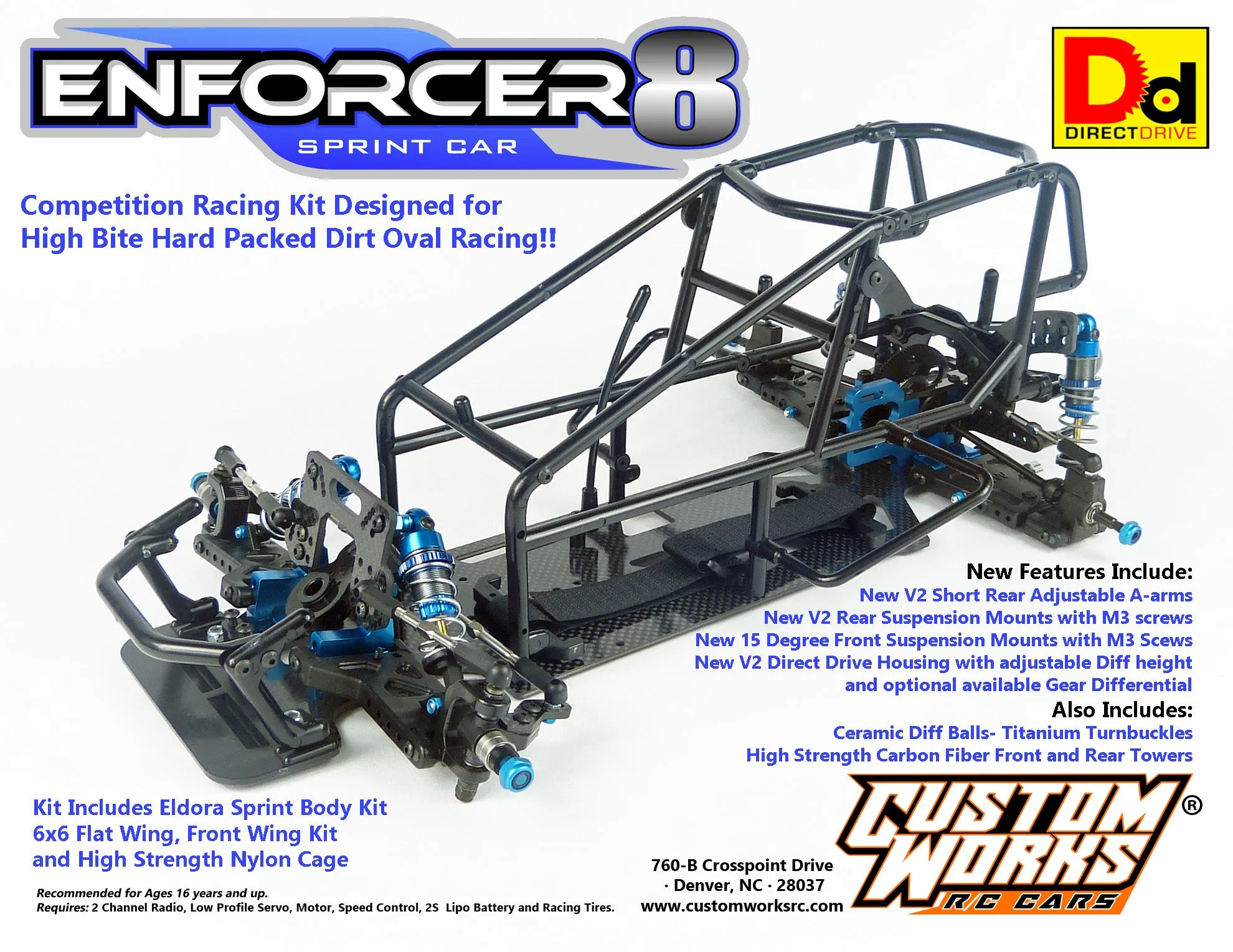 Custom Works 0971 Enforcer 8 DD Pro Compeition Kit