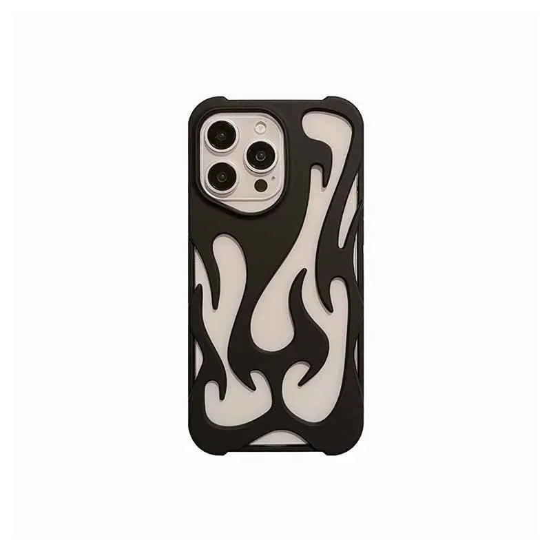 Cute Phone Cases 3D Flame Pattern for iPhone 15/14/13/12 Pro Max - TSP3011