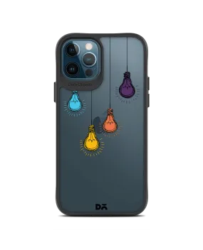 DailyObjects Clear Bulbs Black Hybrid Clear Case Cover For iPhone 12 Pro Max