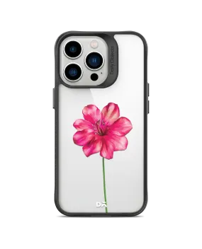 DailyObjects Clear Painted Hibiscus Black Hybrid Clear Phone Case Cover For iPhone 14 Pro