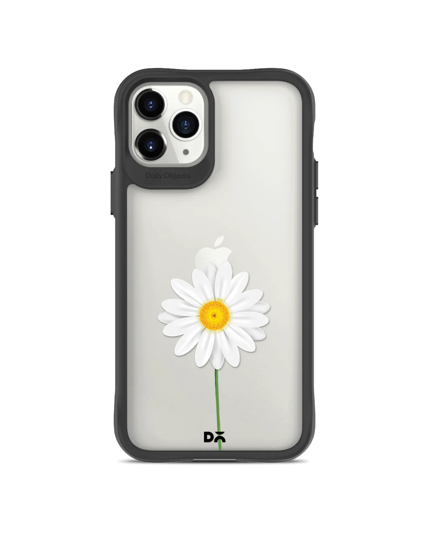 DailyObjects Clear White Daisy Black Hybrid Clear Case Cover For iPhone 11 Pro