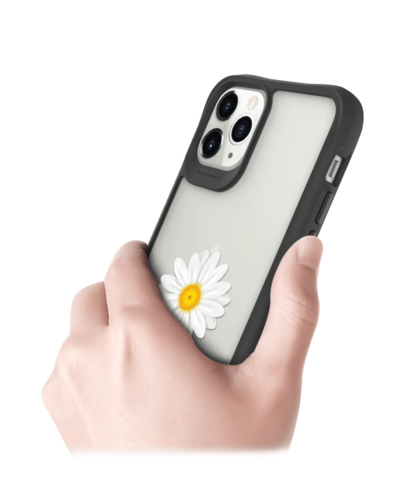 DailyObjects Clear White Daisy Black Hybrid Clear Case Cover For iPhone 11 Pro