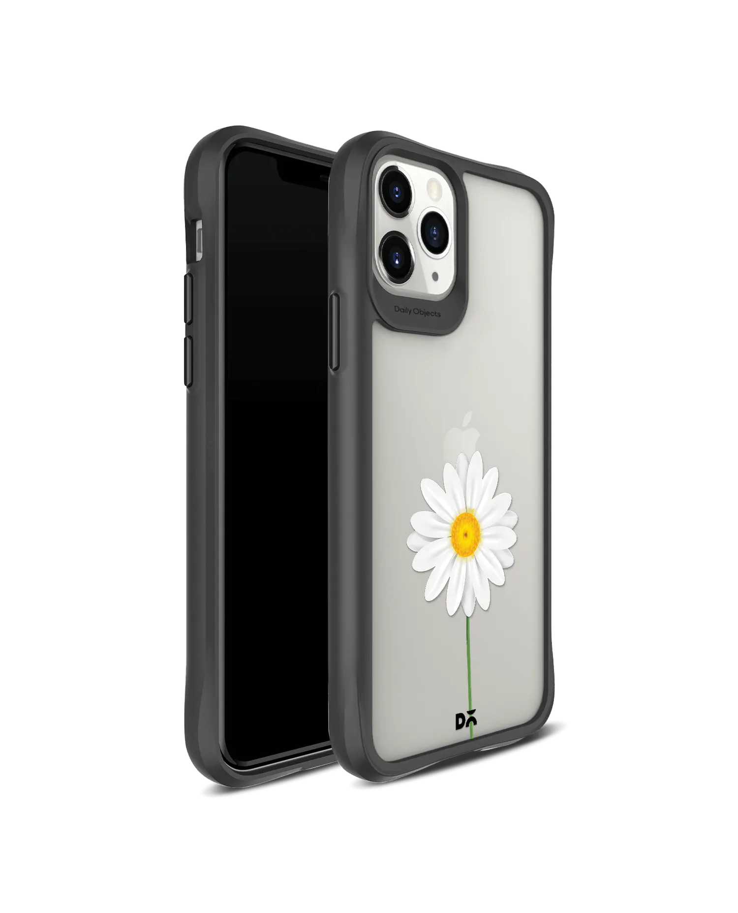 DailyObjects Clear White Daisy Black Hybrid Clear Case Cover For iPhone 11 Pro