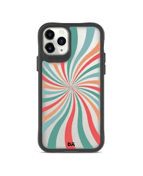 DailyObjects Color Hypnosis Black Hybrid Clear Case Cover For iPhone 11 Pro Max