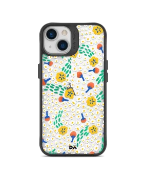 DailyObjects Festive Flora Black Hybrid Clear Case Cover For iPhone 13 Mini