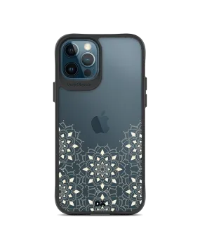 DailyObjects Mandala Flake Off White Black Hybrid Clear Case Cover For iPhone 12 Pro Max