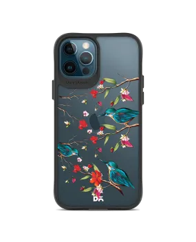 DailyObjects Melody Birds Black Hybrid Clear Case Cover For iPhone 12 Pro Max