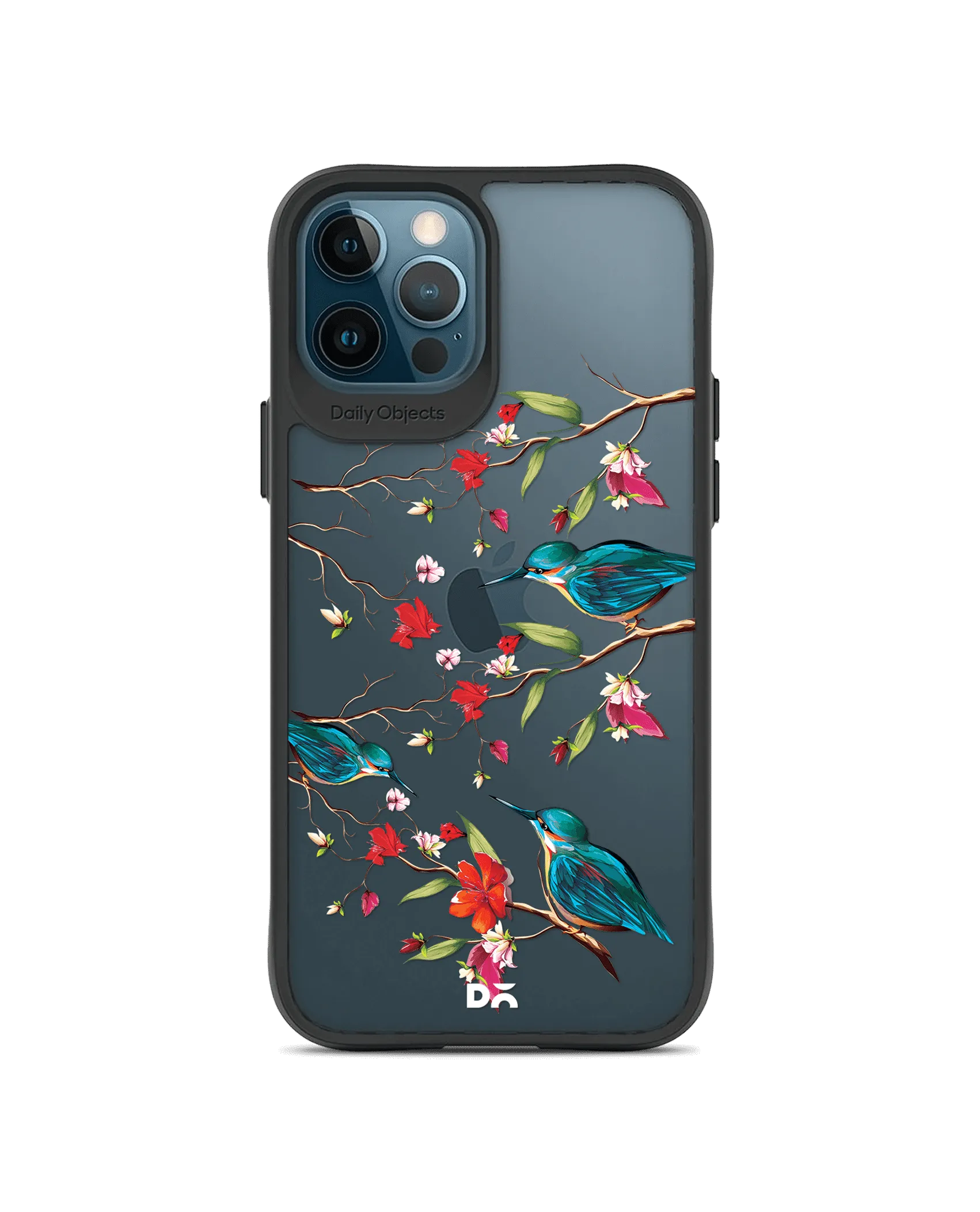 DailyObjects Melody Birds Black Hybrid Clear Case Cover For iPhone 12 Pro Max