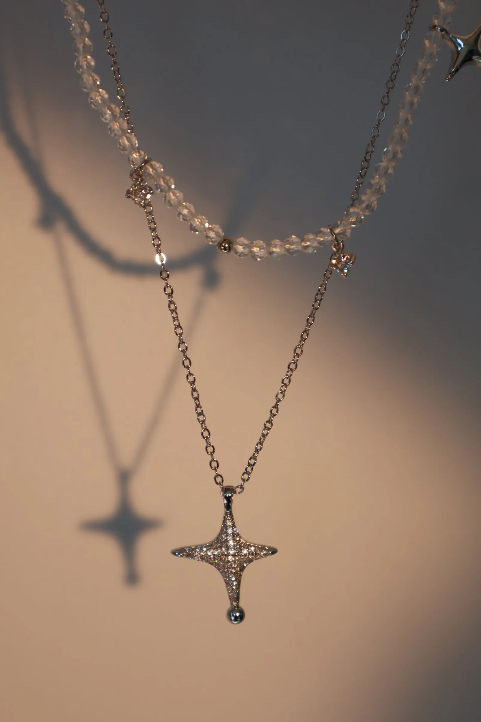 Diamond Pole Star Necklace