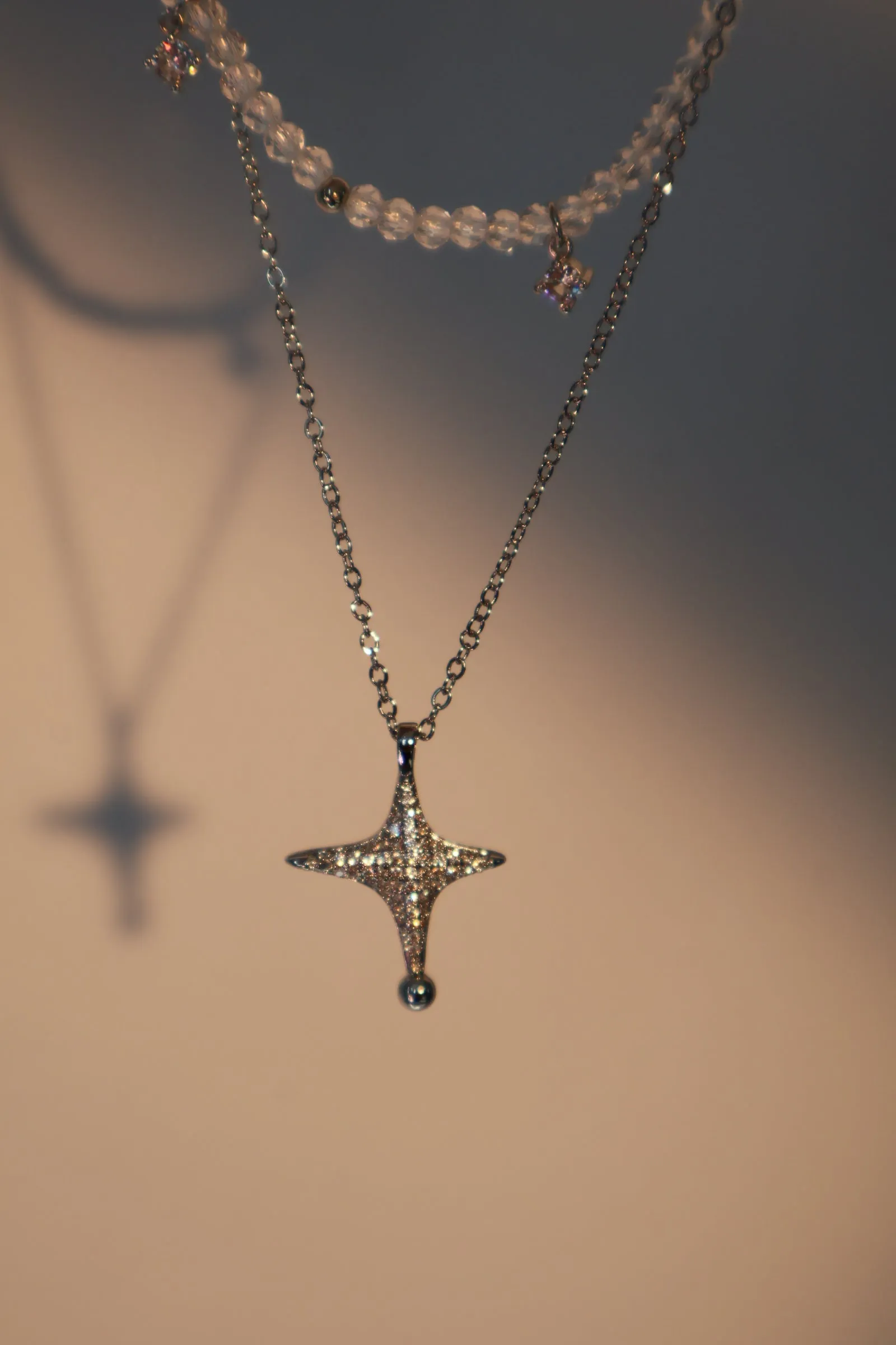 Diamond Pole Star Necklace