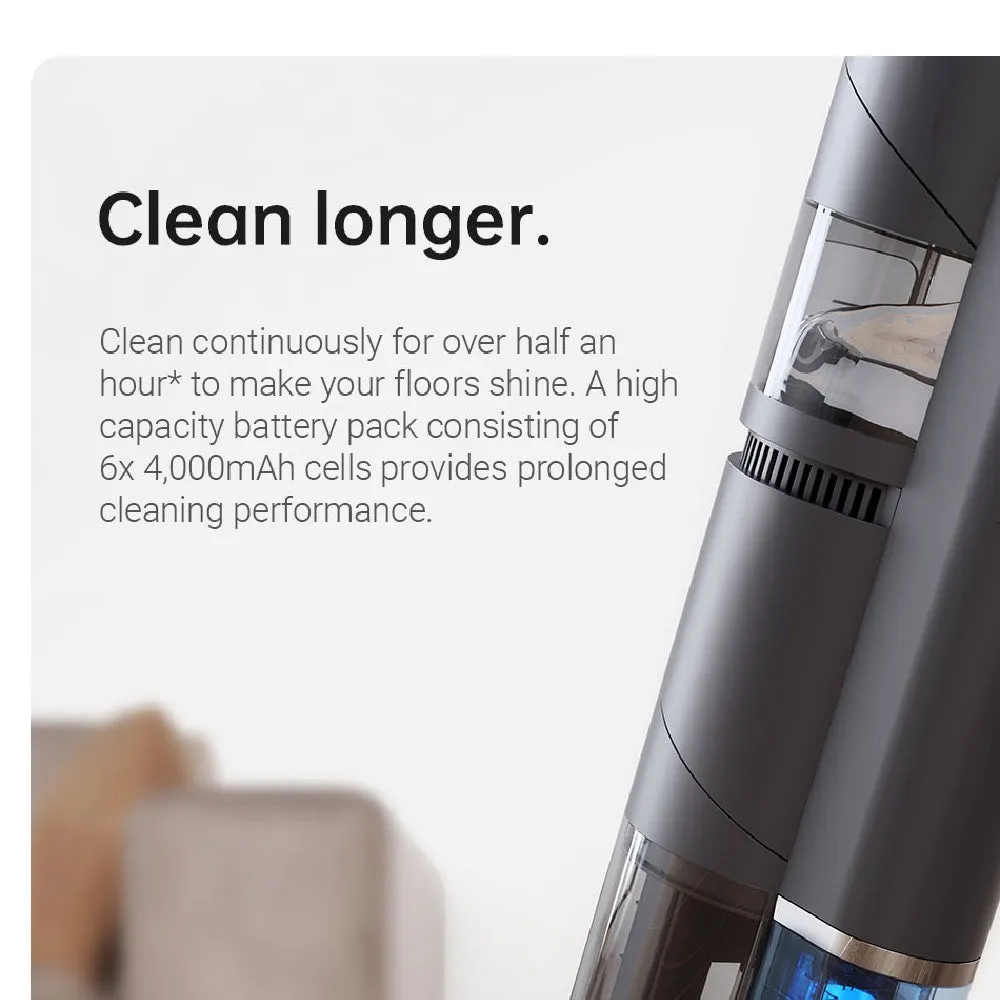 Dreame H12 Wet and Dry Cordless Vacuum 35 Mins Run Time Edge Cleaning Dual Water Tank