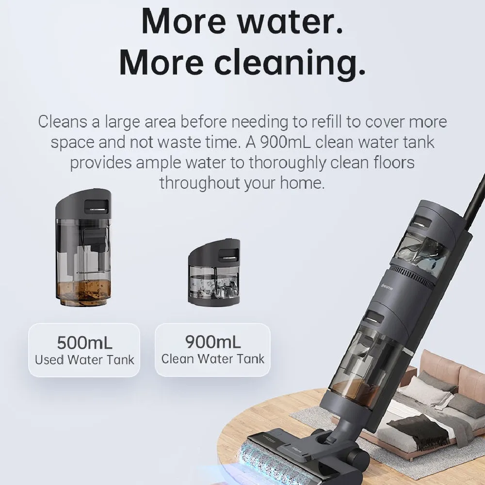 Dreame H12 Wet and Dry Cordless Vacuum 35 Mins Run Time Edge Cleaning Dual Water Tank