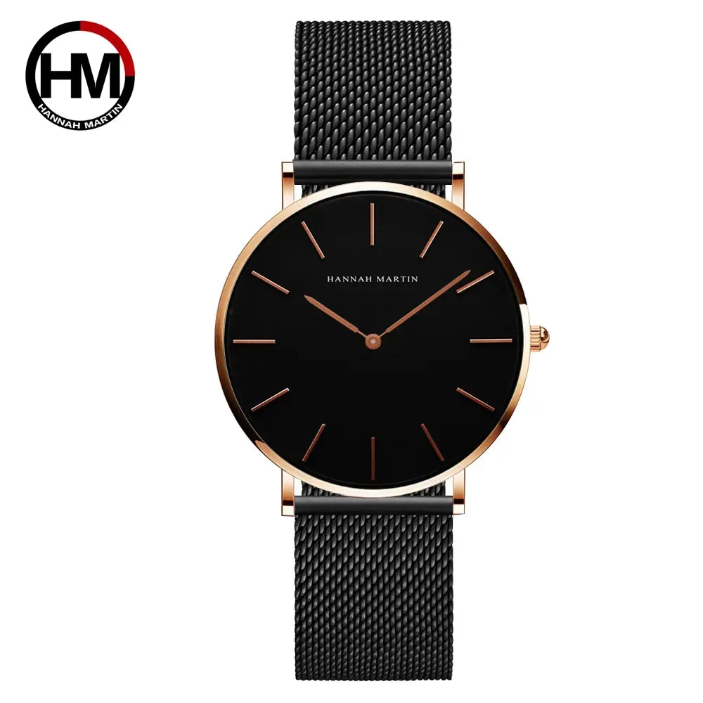 Drop Shipping A     Quality Stainless Steel Band Japan Quartz Movement Waterproof Women Full Rose Gold Ladies Luxury Wrist Watch