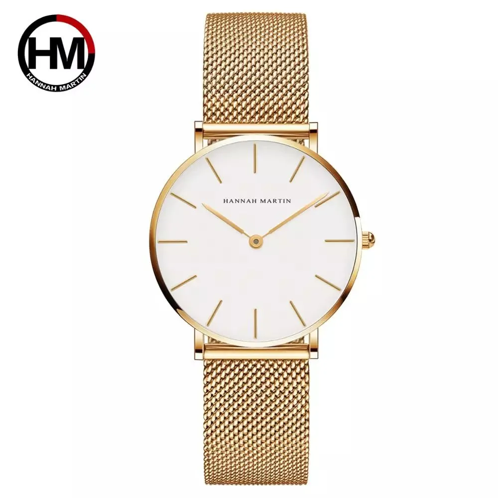 Drop Shipping A     Quality Stainless Steel Band Japan Quartz Movement Waterproof Women Full Rose Gold Ladies Luxury Wrist Watch