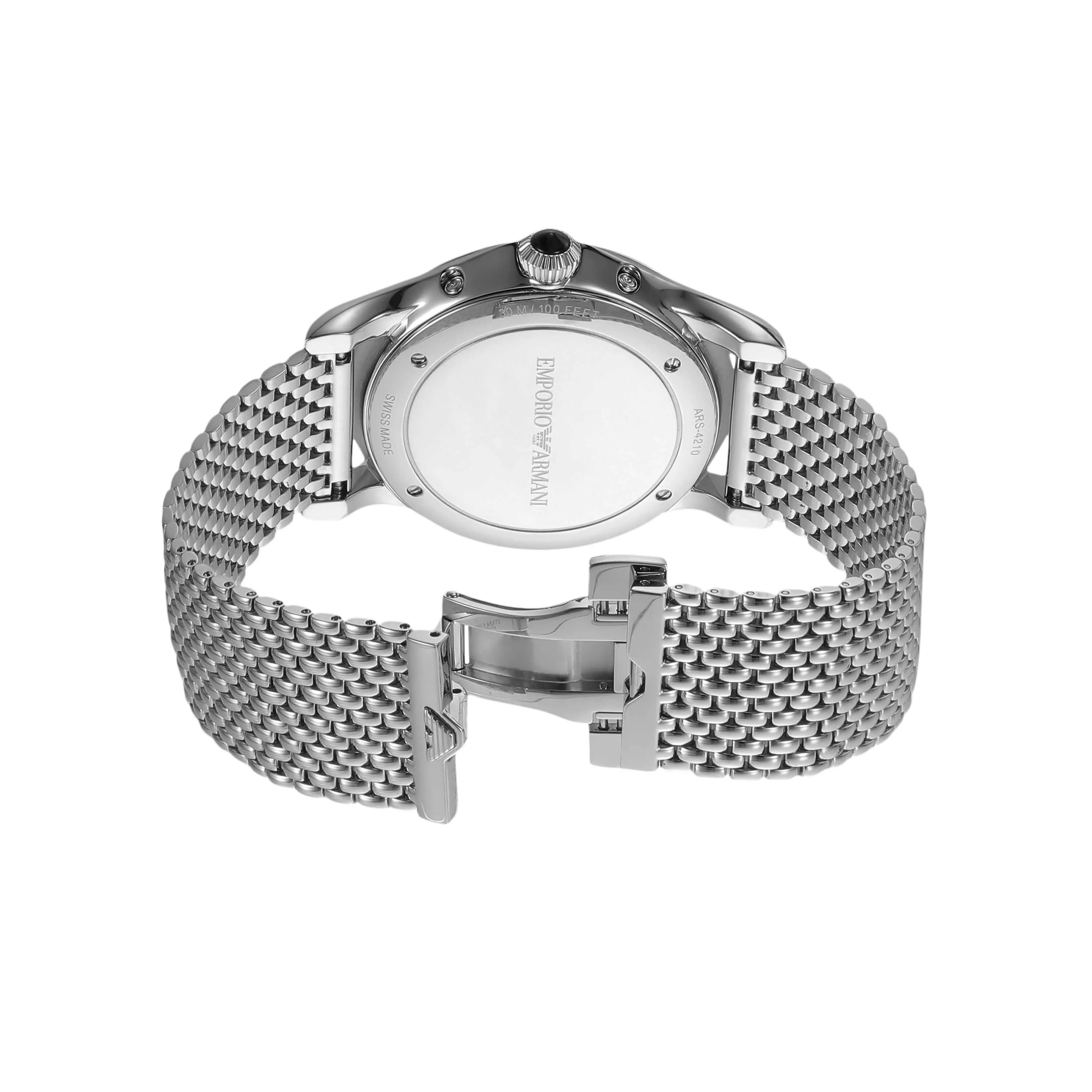 Emporio Armani Silver Tone Analogue Watch ARS4210