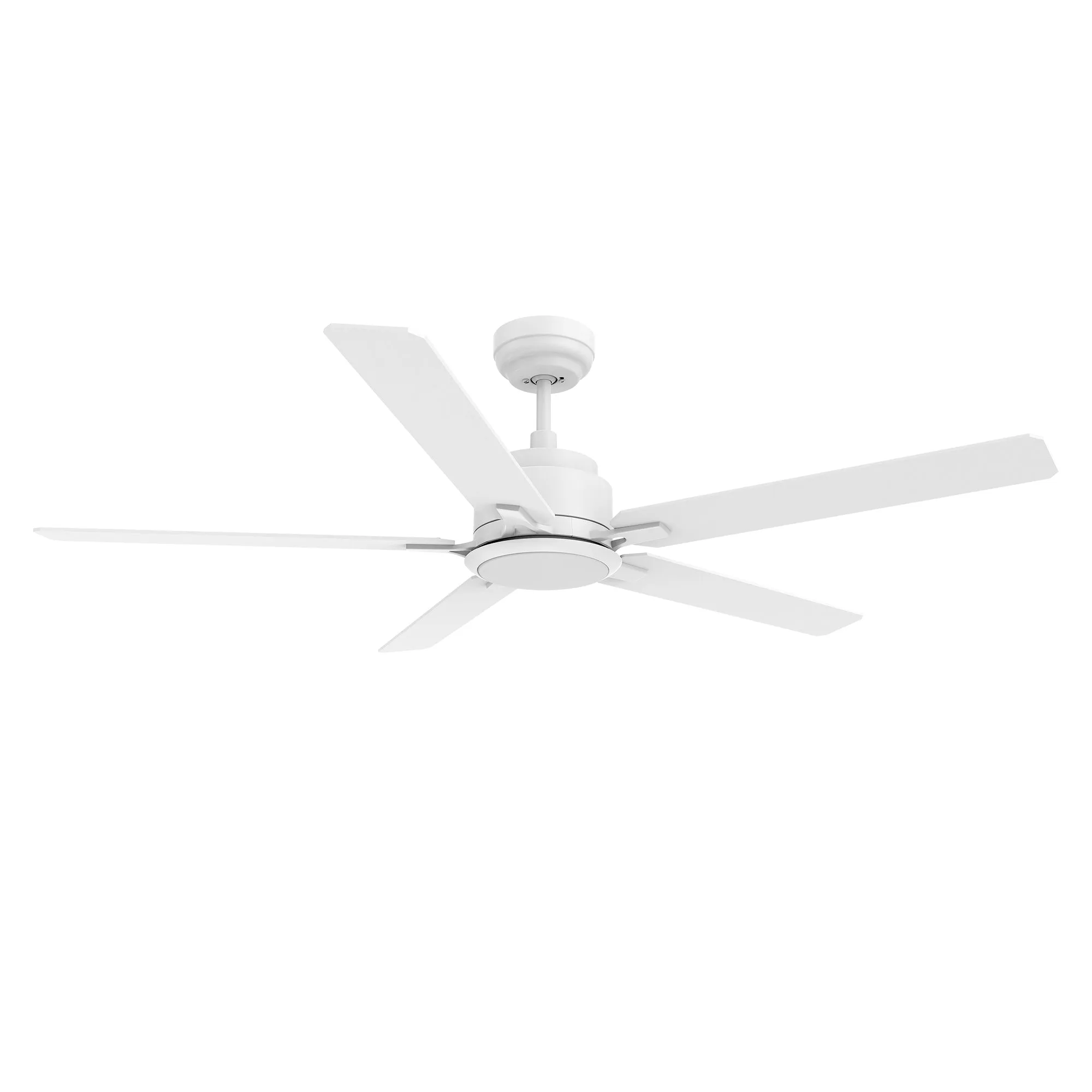 ESPEAR 56 inch 5-Blade Smart Ceiling Fan with LED Light Kit & Remote - White/White