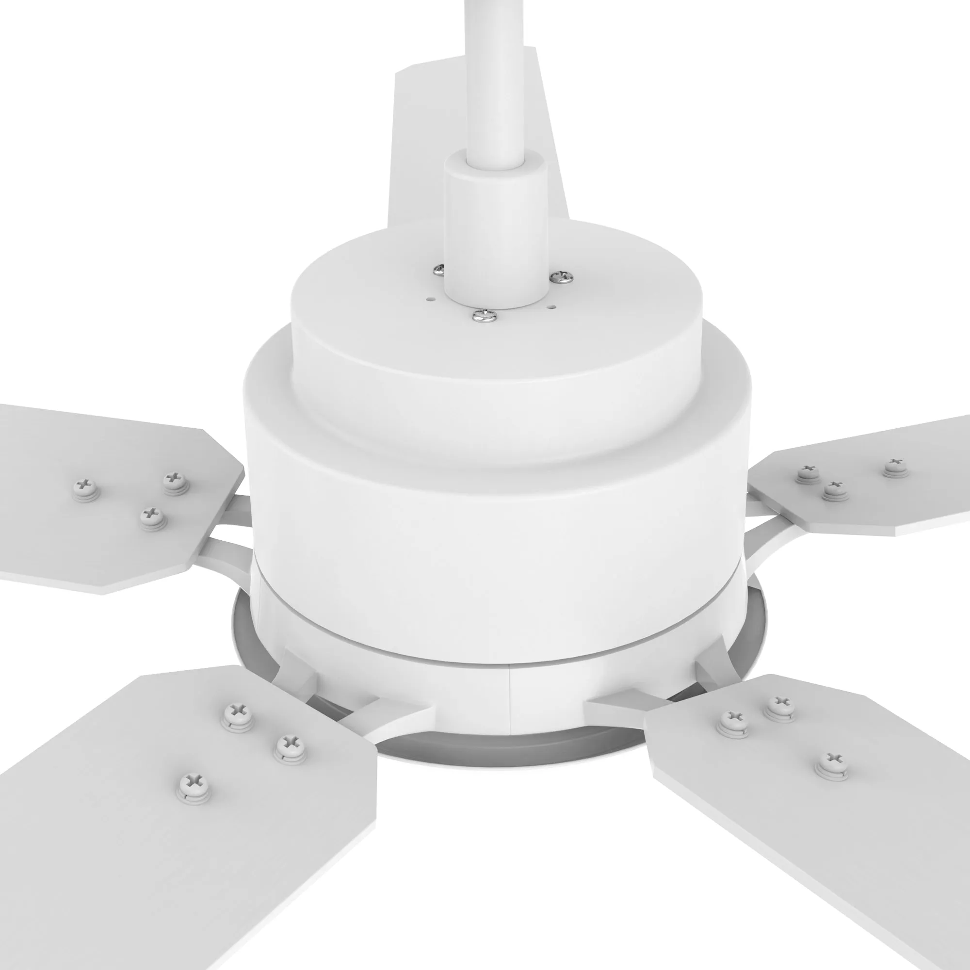 ESPEAR 56 inch 5-Blade Smart Ceiling Fan with LED Light Kit & Remote - White/White