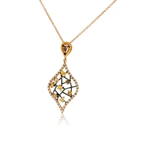 Fancy Colored Diamond Drop Pendant