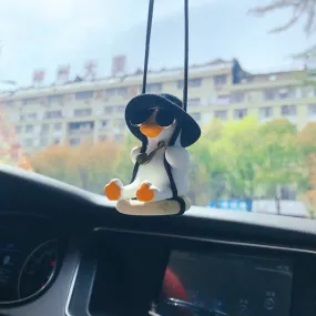 Fancy Duck Car Front Mirror Decor