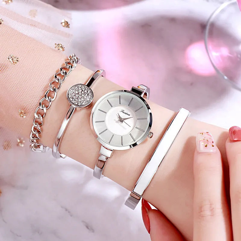 Fashion 4 Pcs Set Bracelet  Women's Watch