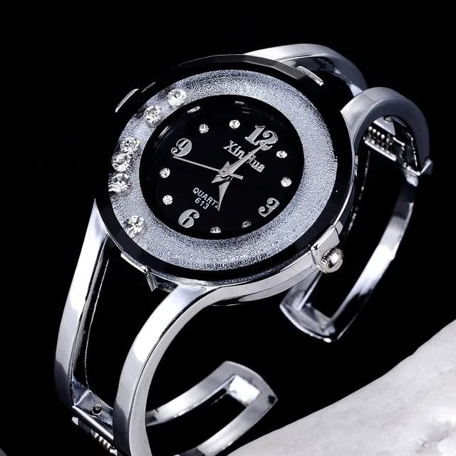 Fashion Full Steel Bracelet Watch Women Watches Rhinestone Women's Watches Ladies Watch Clock saat montre femme reloj mujer