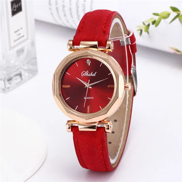 Fashion Women Leather Casual Watch