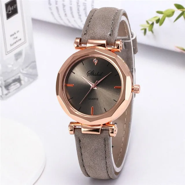 Fashion Women Leather Casual Watch