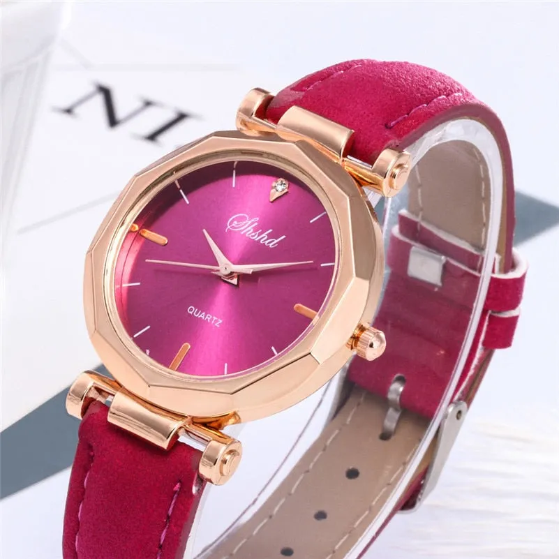 Fashion Women Leather Casual Watch