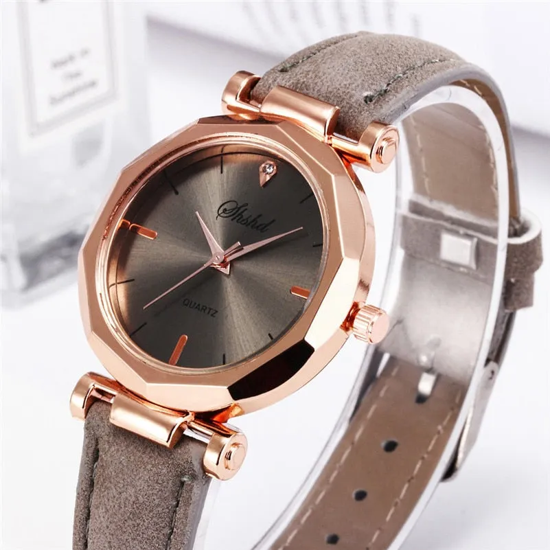 Fashion Women Leather Casual Watch