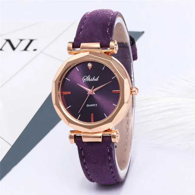 Fashion Women Leather Casual Watch