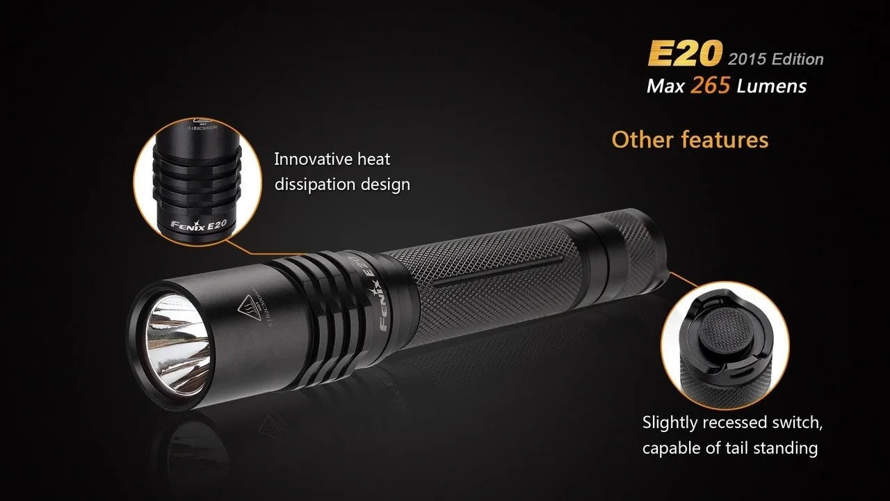 Fenix E20 XP-E2 LED Flashlight (2015 EDITION)