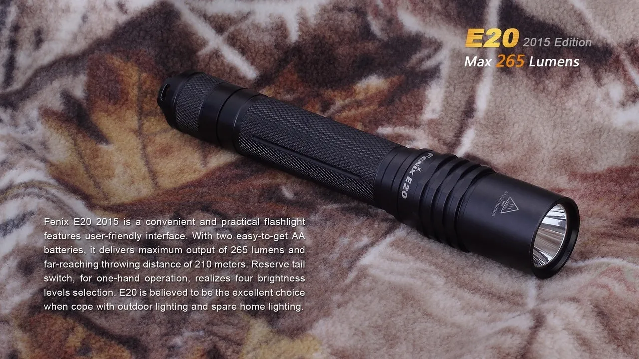 Fenix E20 XP-E2 LED Flashlight (2015 EDITION)