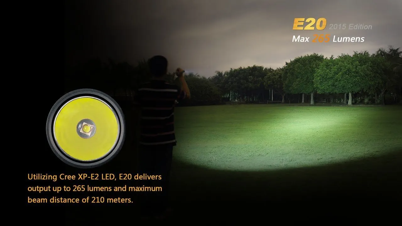 Fenix E20 XP-E2 LED Flashlight (2015 EDITION)