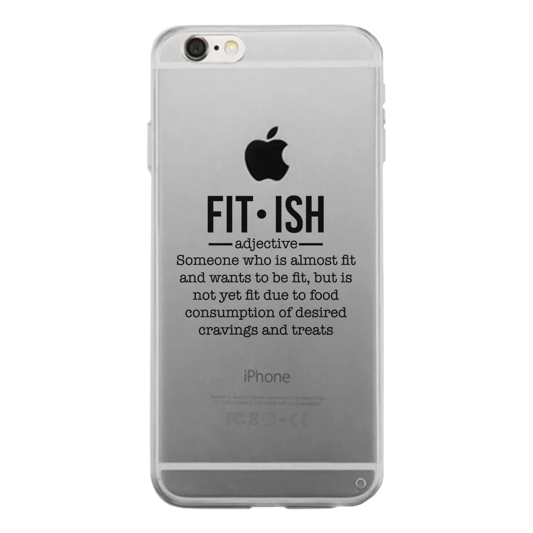 Fit-ish Clear Case Funny Workout Gift Phone Case Cute Gym Gifts