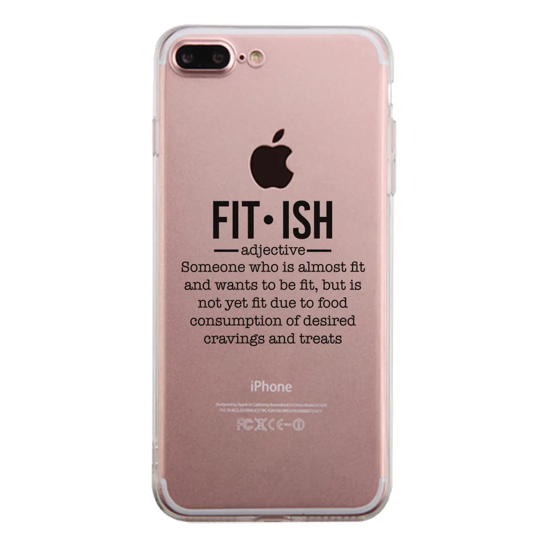 Fit-ish Clear Case Funny Workout Gift Phone Case Cute Gym Gifts