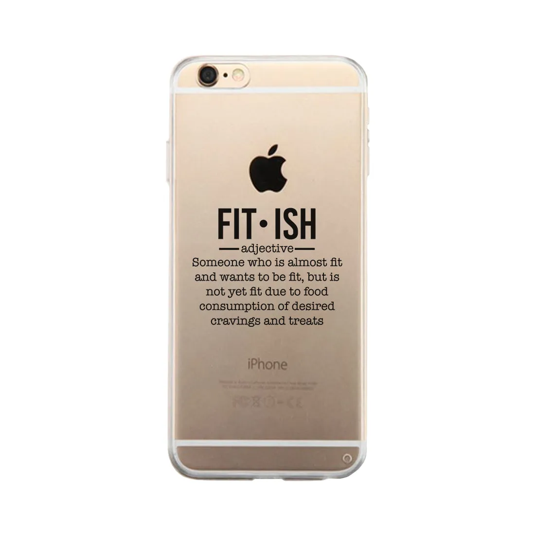 Fit-ish Clear Case Funny Workout Gift Phone Case Cute Gym Gifts