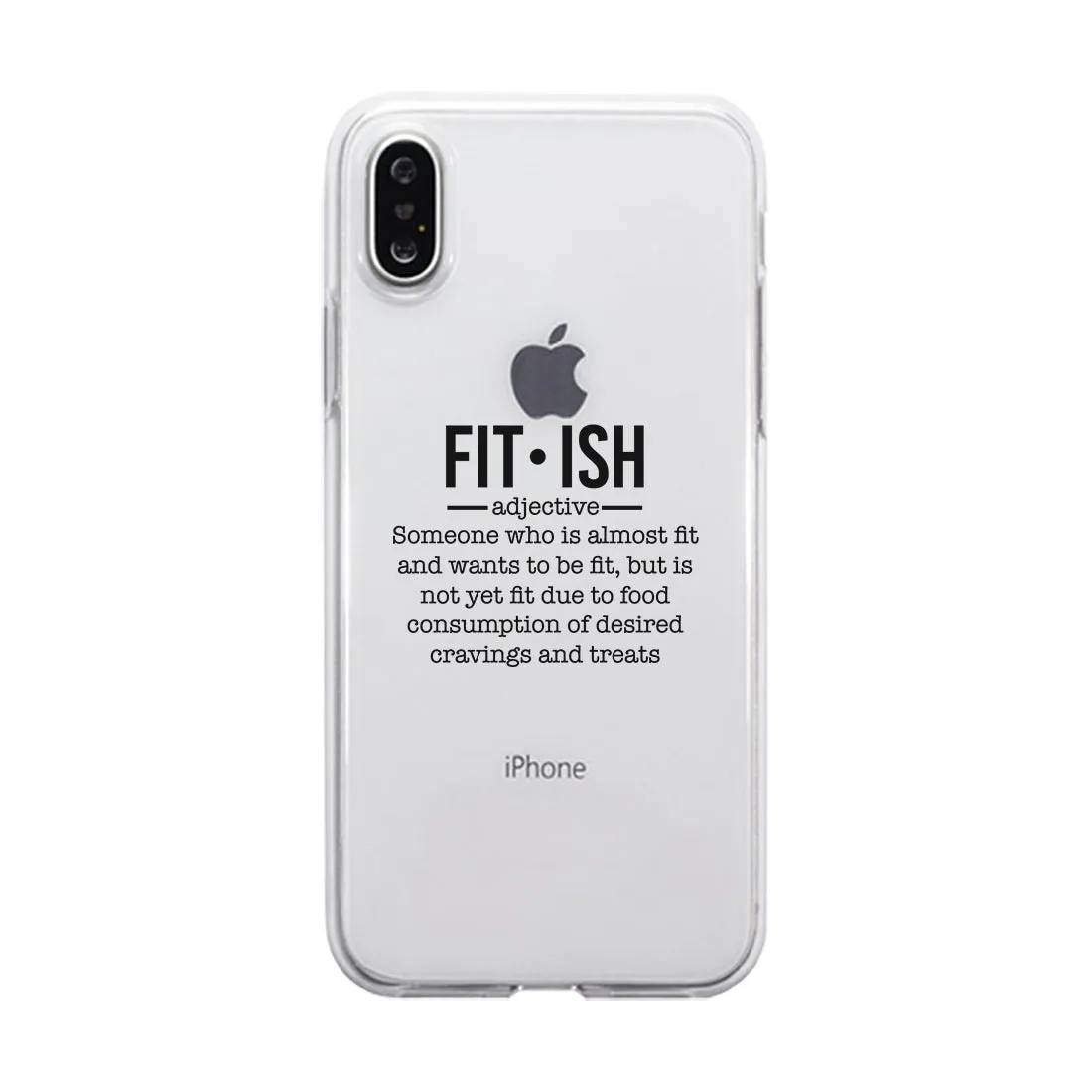 Fit-ish Clear Case Funny Workout Gift Phone Case Cute Gym Gifts