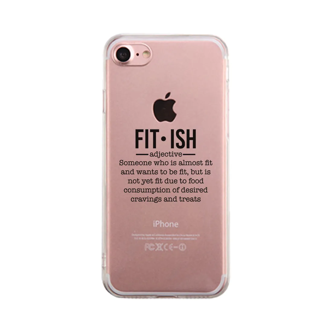 Fit-ish Clear Case Funny Workout Gift Phone Case Cute Gym Gifts