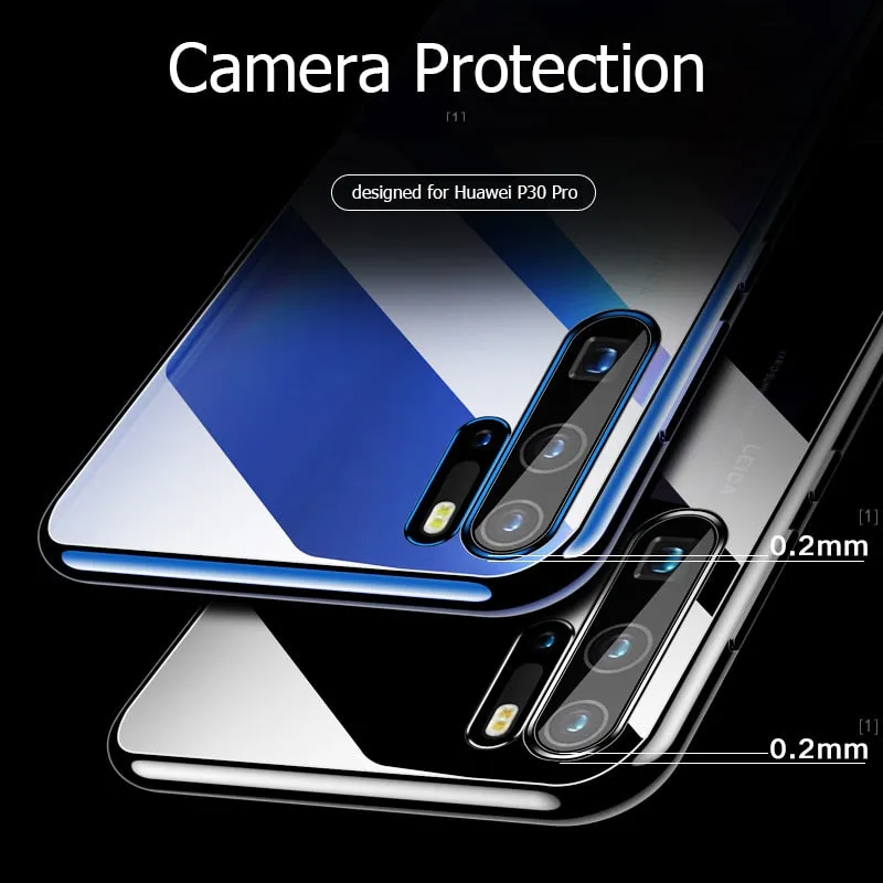 For Huawei P30 Pro Case 3D Laser Plating Luxury TPU Soft Clear Cover For Huawei P30 Lite Bright Crystal Phone Cases