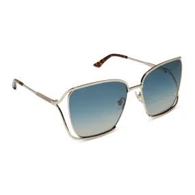 FRANCESCA - CHAMPAGNE   PARADISO BLUE   POLARIZED SUNGLASSES