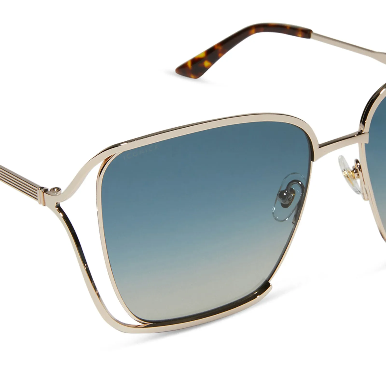 FRANCESCA - CHAMPAGNE   PARADISO BLUE   POLARIZED SUNGLASSES